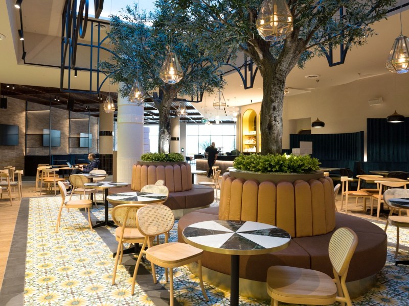 The glazed skylight courtyard at Petersham RSL